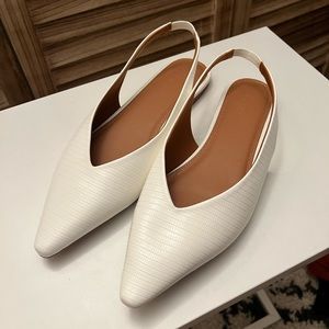 ASOS faux leather snakeskin strappy flats